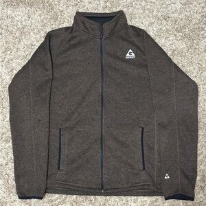 Brown Gerry Fleece Zip Jacket Size Large
